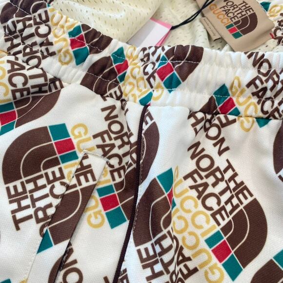 Gucci X The North Face Mens Logo Print Track Shorts Large L - Picture 7 of 8